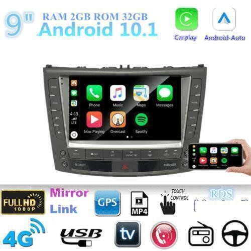 Android 10.1 9 Stereo GPS For 05-12 for Lexus IS 250 300 350 Built-in Carplay 2+32G