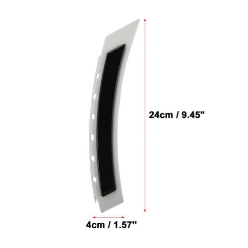 A pair of 63147185743 and 63147185744 bumper reflectors for BMW 5 Series in smoked black.