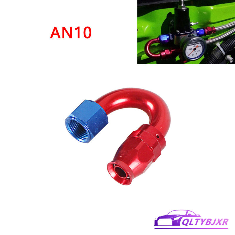 10AN PTFE Hose End Fitting 180Degree Aluminum Swivel AN10 For PTFE Hose Only Red