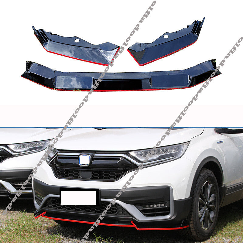 for Honda CR-V 2020-22 Black Car Front Bumper Lip Splitter Spoiler Protect Cover