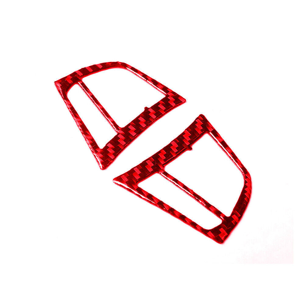 4X Red Carbon Fiber Steering Wheel Cover Trim for BMW 6Series F12 F13 2011-2018