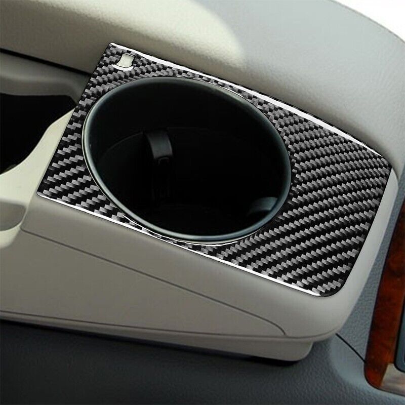 Real Carbon Fiber Car Water Cup Holder Cover Trim Fit for Audi Q7 2005-2015 1PCS