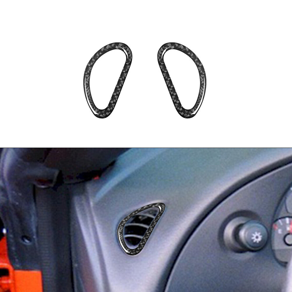 Carbon Fiber Demist Air Vent Sticker Trim for Ford for Mustang Convertible 2001-2004