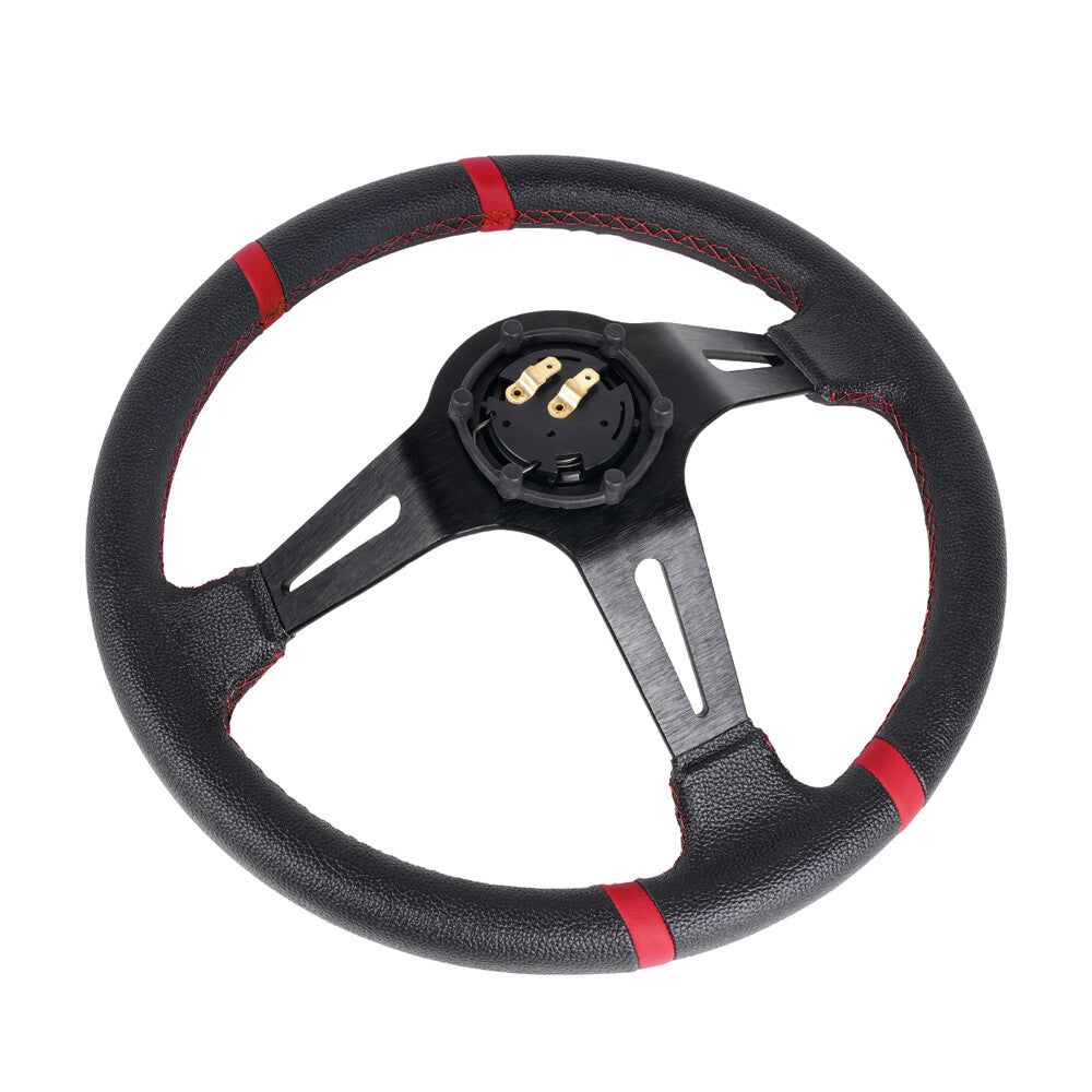 Steering Wheel Deep Dish Drifting Sport Aluminum Surface Racing 13inch