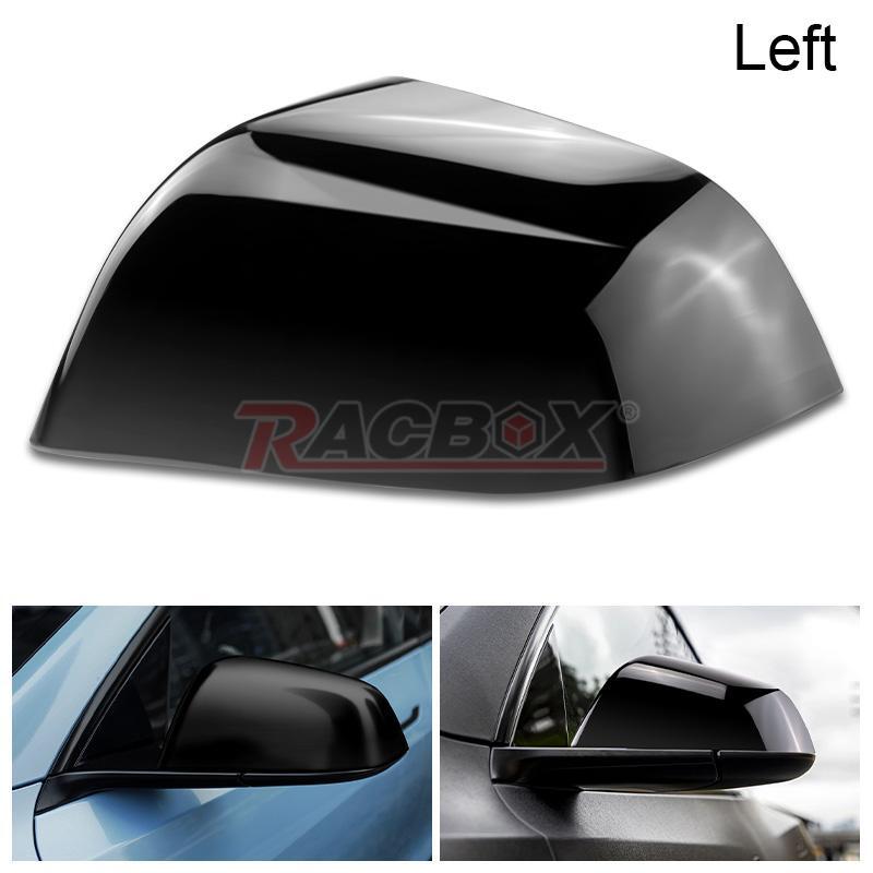 Left Side Mirror Cover Cap for Tesla Model 3 2017 2018 2019 2020 2021 2022 Black