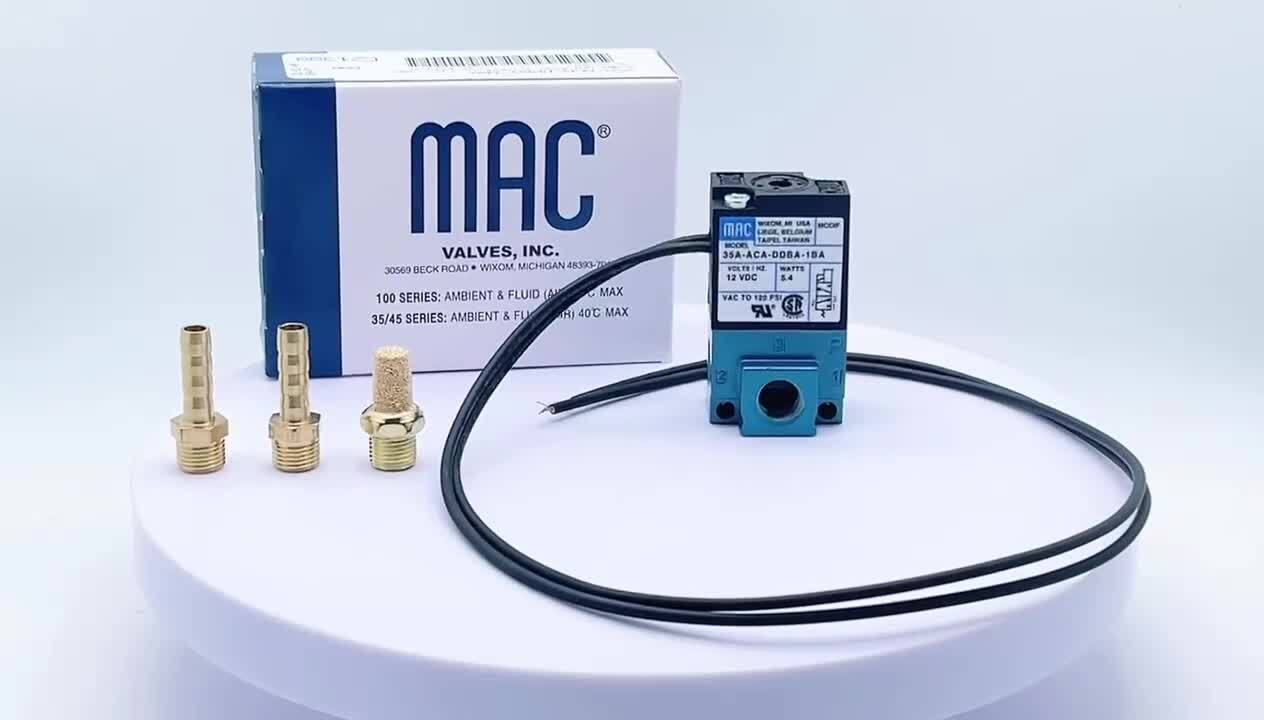 Brass Silencer 1/8'' NPT 3 Port 12V Electronic Boost Control MAC Solenoid Valve