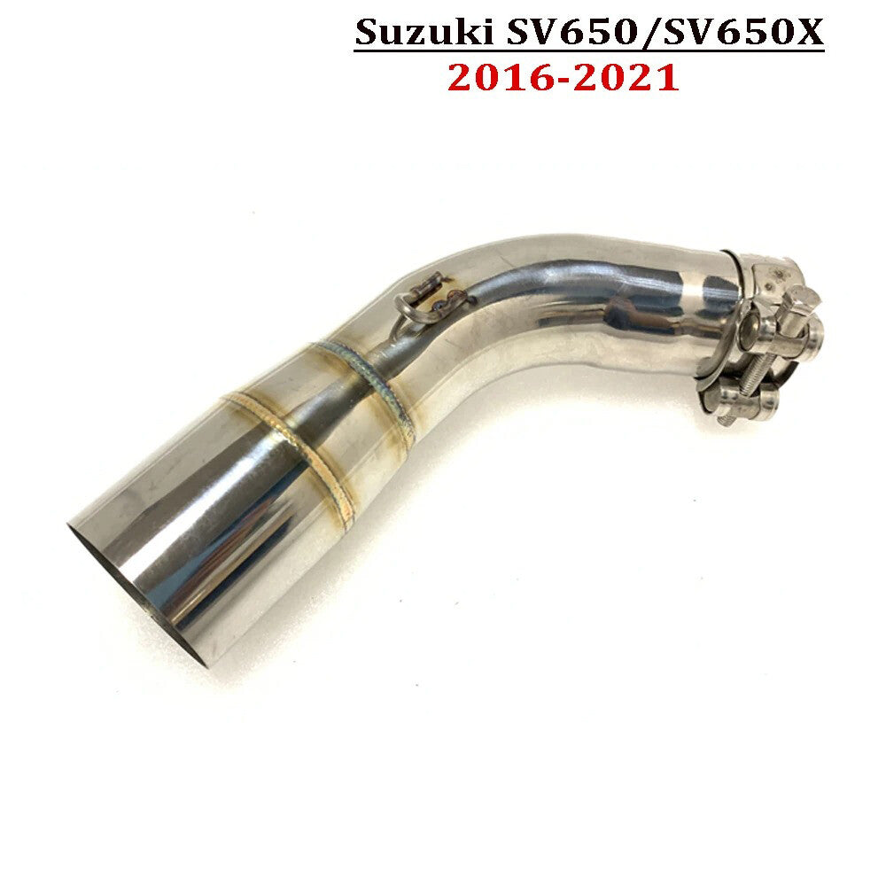 for SUZUKI SV650/SV650X 2016-2021 51mm Stainless Steel Exhaust Mid Link Pipe Direct