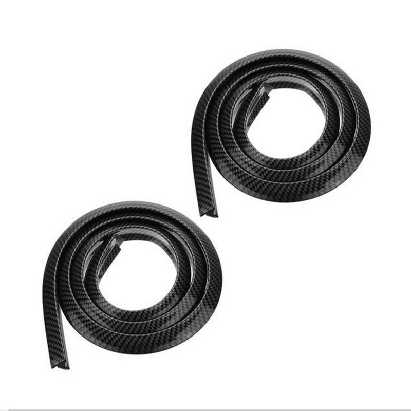 Car Fender Extension Wheel Eyebrow Protector Lip Soft Mudguard Carbon Fiber Pad