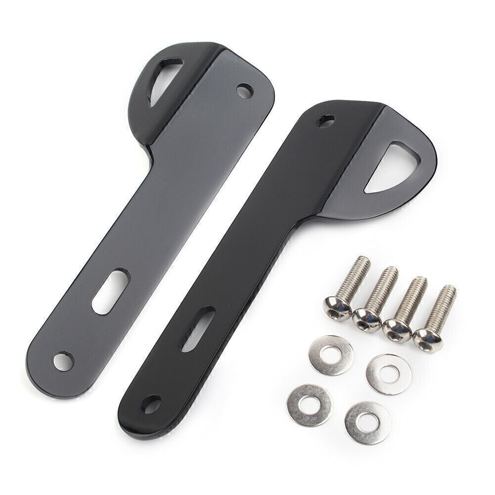 Black Front End Fork Tie Down Bracket Kit for Harley Electra Street Glide 14-21