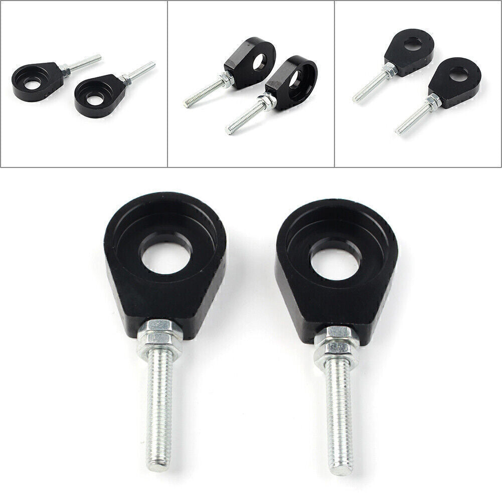 For Pit Quad Dirt Bike ATV CRF50 2x Black 12mm Chain Adjuster Block Tensioner
