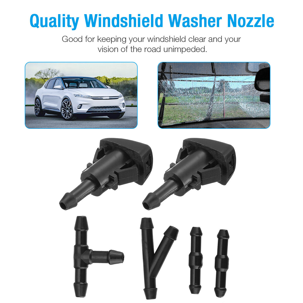 Car Front Windshield Washer Squirter Nozzle Spray for Dodge for Jeep for Chrysler for Ram