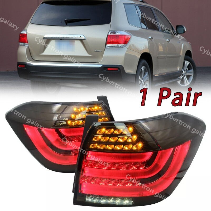 2-pack of smoked LED taillights and rear brakes suitable for Toyota Highlander 2011-2013