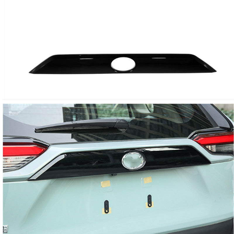 Gloss Black Car Rear Door Trunk Lid Strip Cover Trim for Toyota RAV4 2019-2023