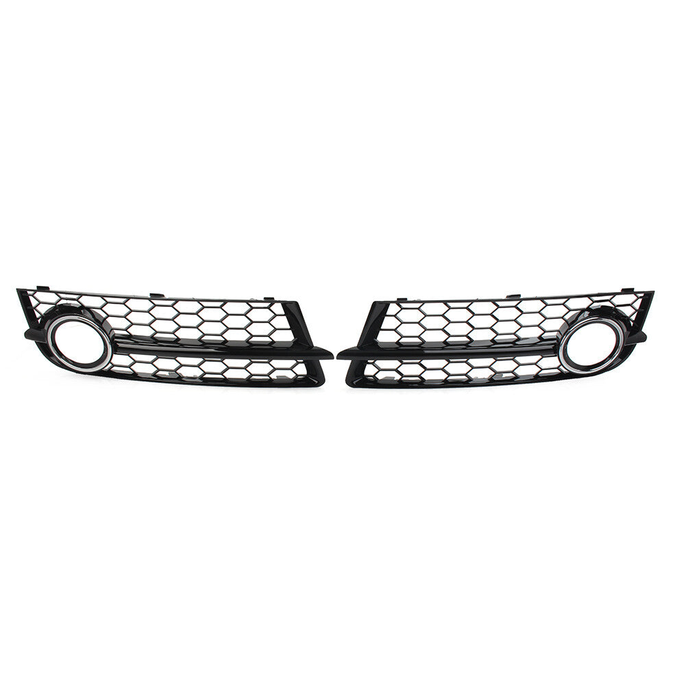 Pair Front Bumper Honeycomb Mesh Fog Light Grille Cover for Audi TT 8J 2006-14
