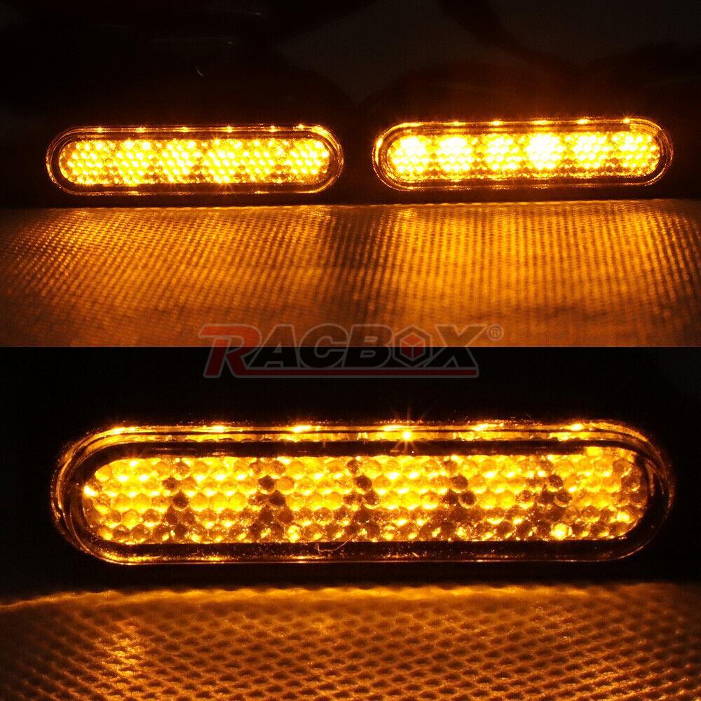 2Pcs Motorcycle Motorbike Turn Signal Light Indicators Lamp Amber for Mini LED New
