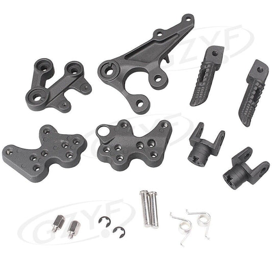 Front Footpegs Footrests Bracket Kit Fit for Suzuki GSXR1000 2005-2010 Driver Rider