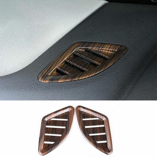 for BMW X1 F48 2016-2021 Pine Wood Grain Dashboard Upper Air Outlet Vent Trim