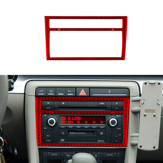 Red carbon fiber air conditioning frame trim for Audi A4 S4 2005-2006