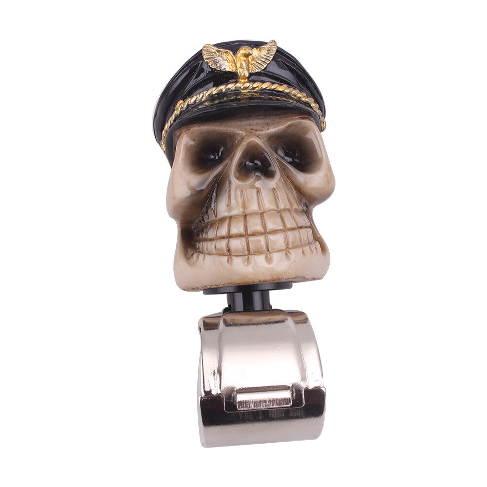 Black Skull Head Car Steering Wheel Spinner Suicide Knob Handle Booster