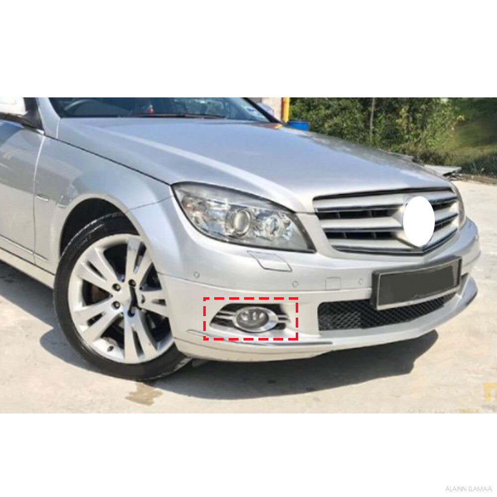 Front Fog Light Grille Trim for Mercedes-Benz W204 C-Class 2008-2011,Pair,6pcs