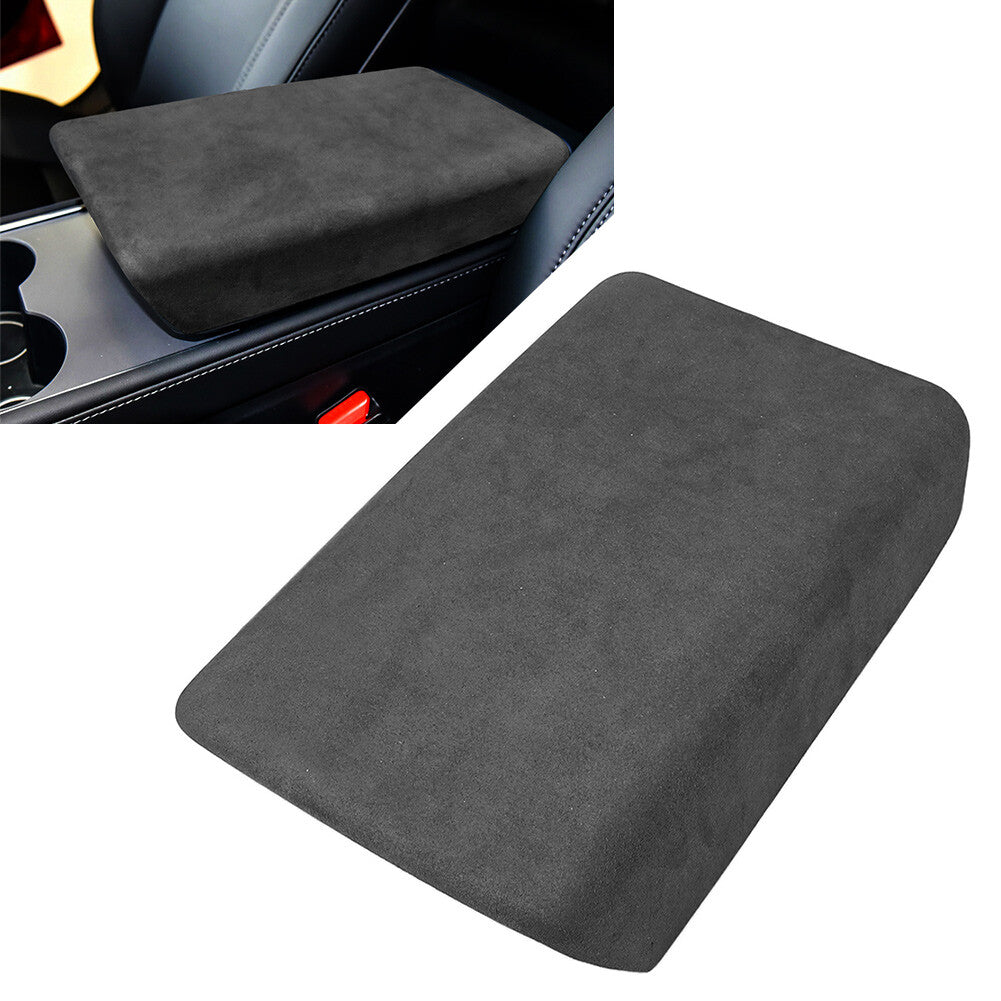 for Tesla Model 3 17-22 Gray Central Console Armrest Box Protective Suede Cover