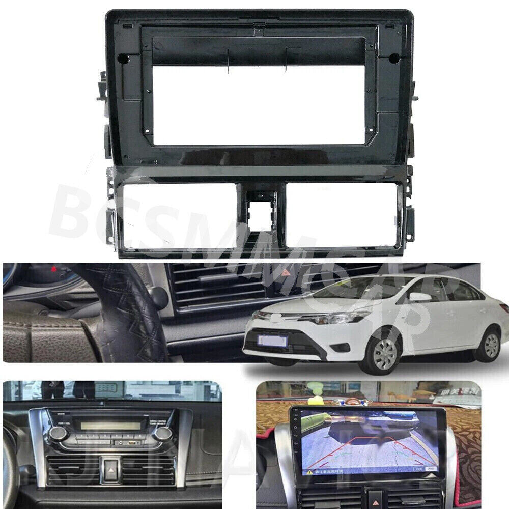 Double 2Din Car DVD Radio Stereo Facia Panel Fit for Toyota VIOS Yaris 2013-2017