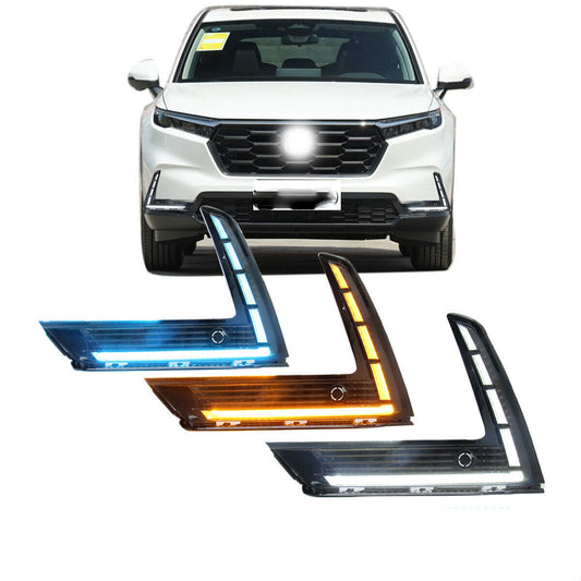 LED daytime running lights, fog lights, and turn signals for Honda CR-V (2023/2024).