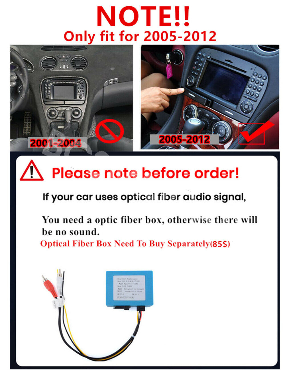Car Stereo Radio GPS For Apple Carplay Fit For 2005-2012 for Mercedes Benz SL R230