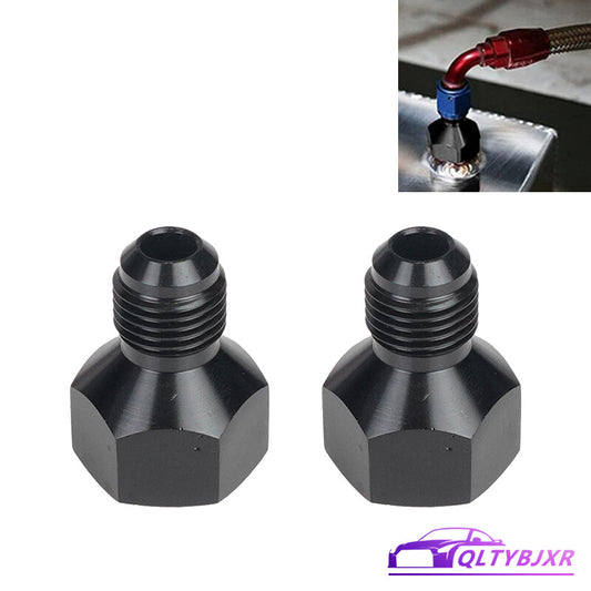 2Pcs 8AN Female to 6AN Male Flare Reducer Fitting Fuel Adapter AN8 to AN6 Black
