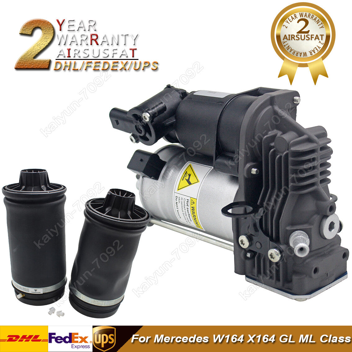 Air Suspension Compressor Ride Pump Air Spring Bag for Mercedes GL ML-Class W164