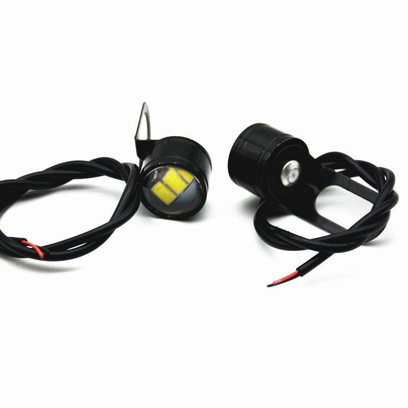 White Motorcycle Headlight Daytime Light Driving Fog Handlebar Spotlight LEDLamp