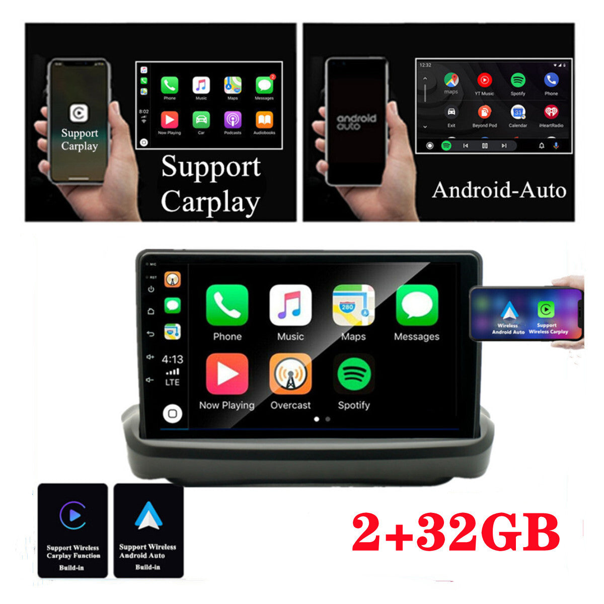 9 2+32GB Android Stereo Radio GPS Nav Head Unit for Hyundai for Genesis Coupe 09-12