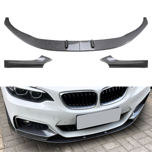 for BMW 2 Series F22 F23 M Front Bumper Spoiler Lip+Side Splitter Cover Trim