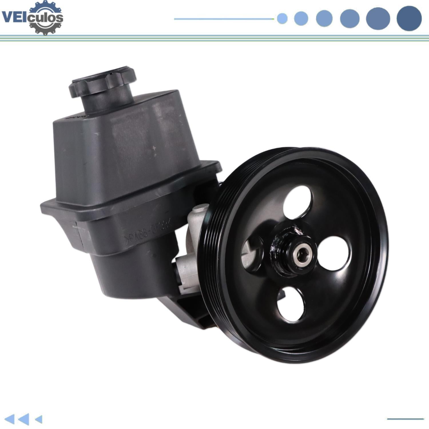 Power Steering Pump W/ Pulley  Reservoir For 02-09 for Chevrolet Trailblazer 4.2L