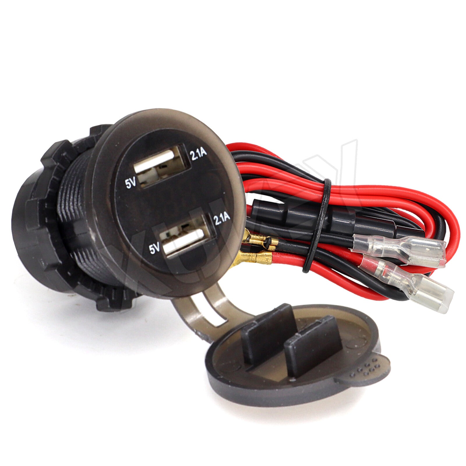 Car Dual USB Charger Socket Installation 12V Automotive Cigarette Lighter Socket 4.2A