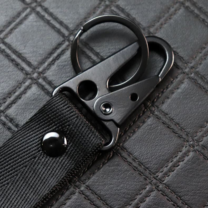 Car key fob metal key ring badge lanyard black for Acura and for Subaru Mugen