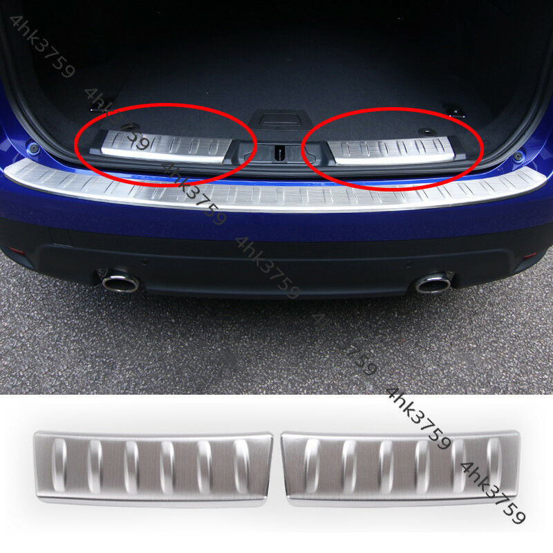for Jaguar F-PACE 2016-2020 Silver Rear Bumper Guard Trunk Door Sill Plate Cover