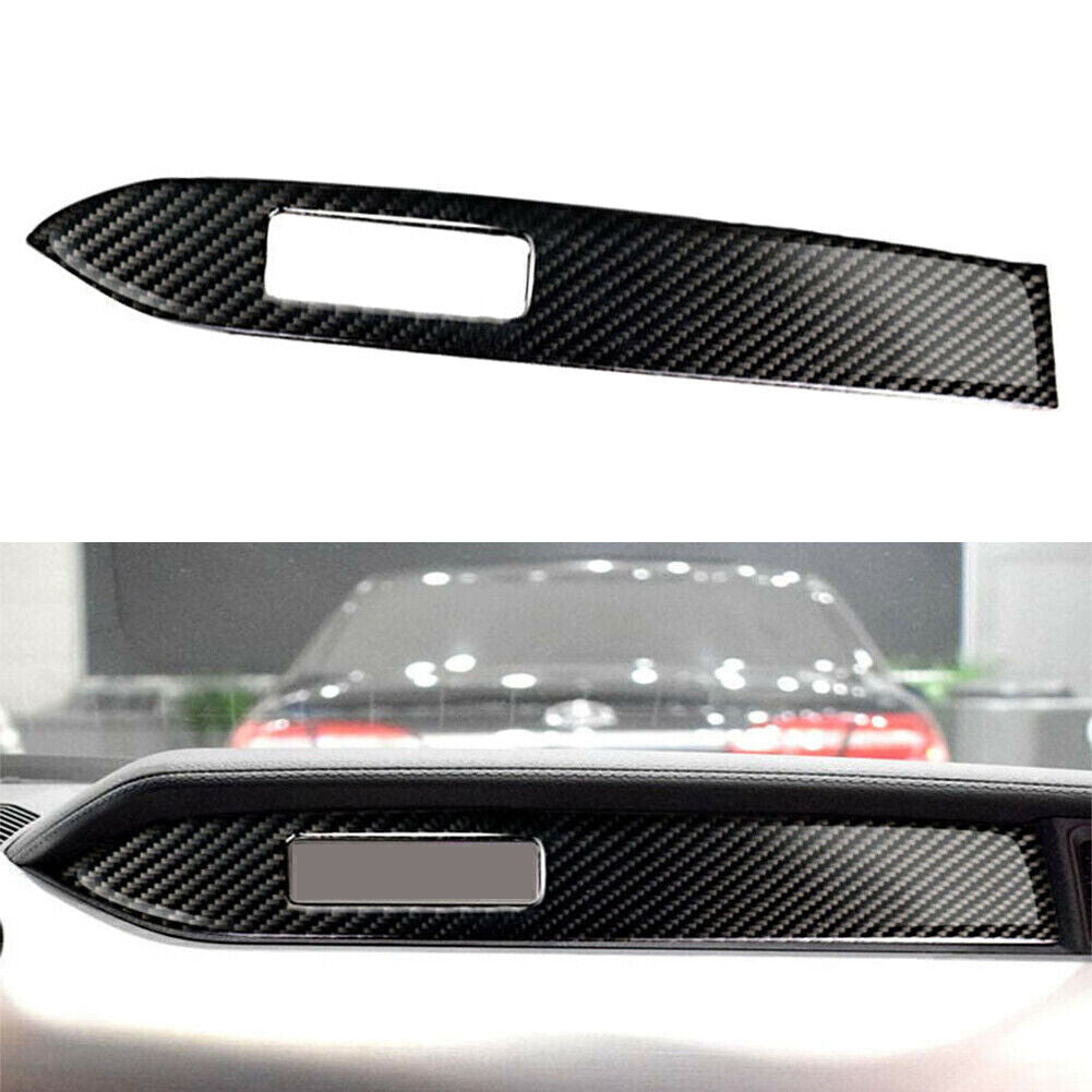 Carbon Fiber Interior Dashboard Panel Cover Trim for Ford for Mustang 2015-2019 2016