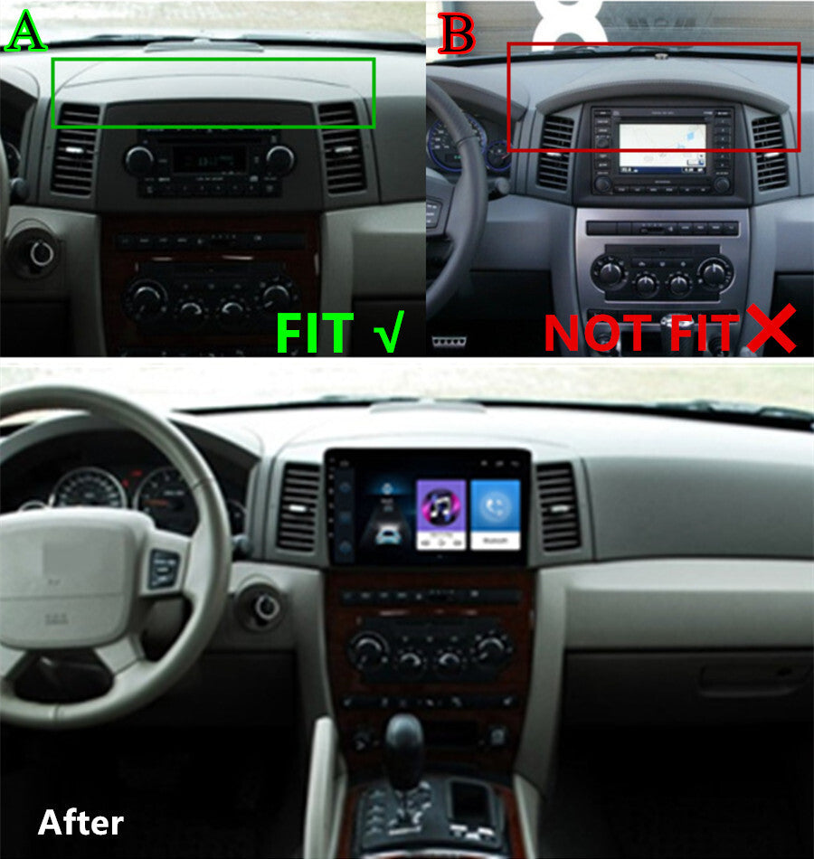 Android Stereo Radio Navigation WIFI 10.1 Player For 04-07 for Jeep for Grand Cherokee