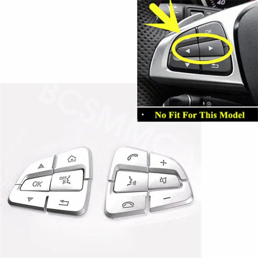 1 Set Car Steering Wheel Button Trim Decal Protector Fit For Clase B 2015-2019