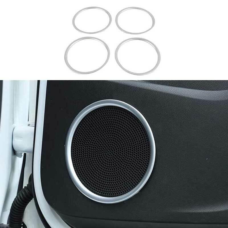 Matte Silver Inner Door Speaker Ring Cover Trim for Ford Escape Kuga 2013-2019