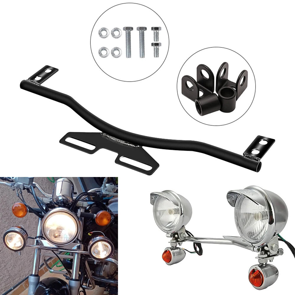 Universal Motorcycle Turn Signals Fog Auxiliary Light Mount Bar Bracket for Harley