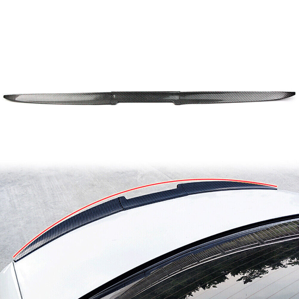 Carbon Fiber Car Rear Wing Lip Spoiler Tail Trunk Roof Trim Universal