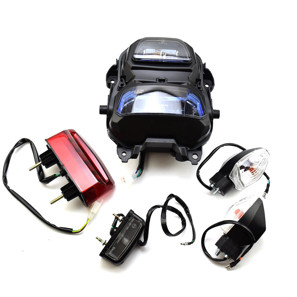 Motorcycle Headlight LED Front Light Guard Lamp tail License plate Grom MSX125