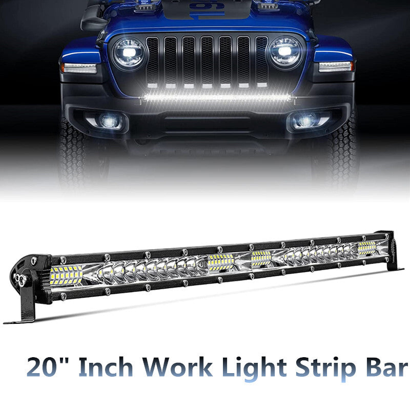 Car Universal 20 Off Road LED Bar 12V LED Work Light Bar Waterproof Driving Fog