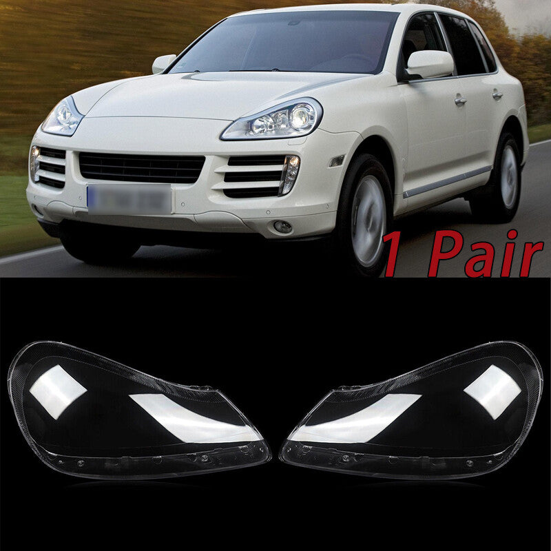 1 pair of replacement headlight lens covers for 2007-2010 for Porsche for Cayenne ( )