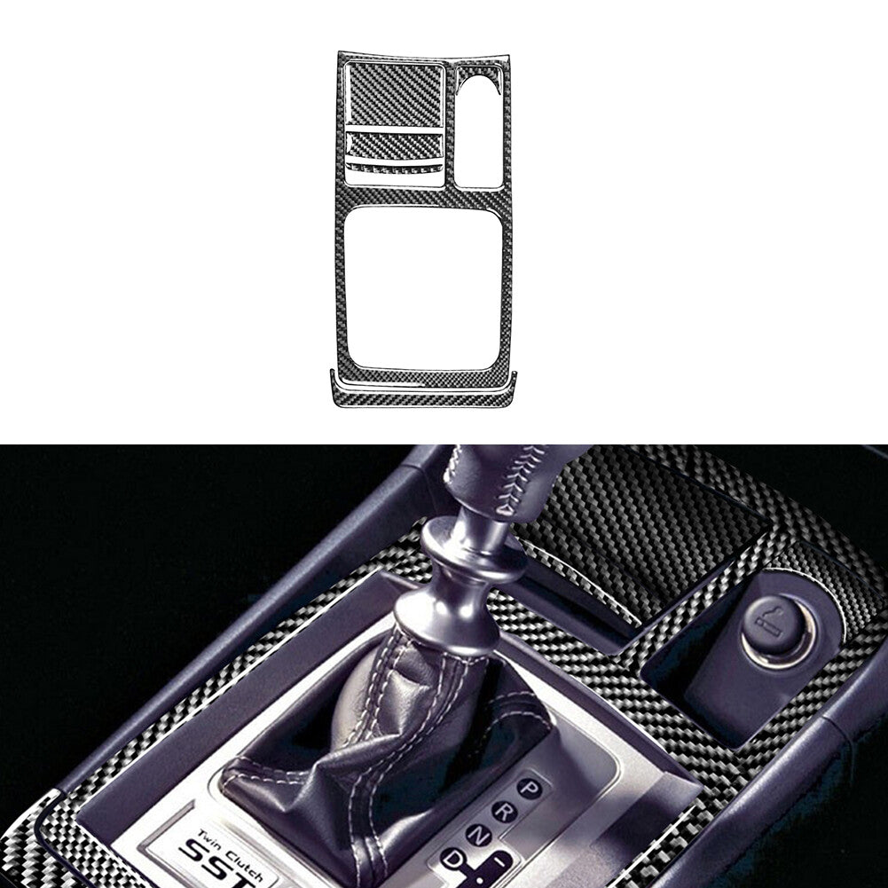 Carbon Fiber Ashtray Gear Shift Panel Cover Trim for Mitsubishi Lancer 2008-2015