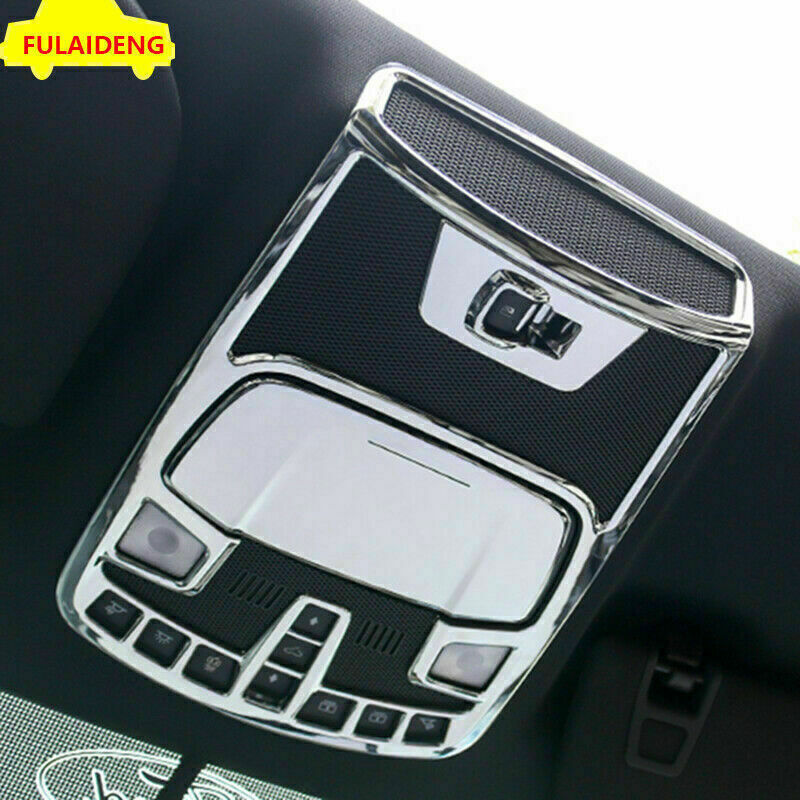 for Ford F-150 2016-2021 ABS Chrome Inner Front Reading Light Lamp Cover Trim