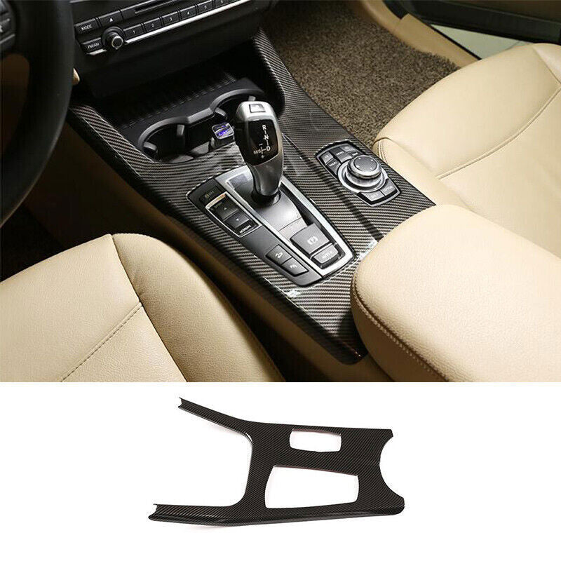 for BMW X3 F25 2014-17 Carbon Fiber Central Console Gear Shift Frame Cover Trim