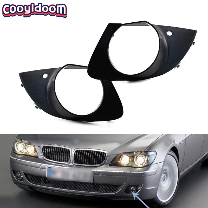 for BMW 7 Series E65 E66 2006-2008 Pair Front bumper fog light bezel 51117142180